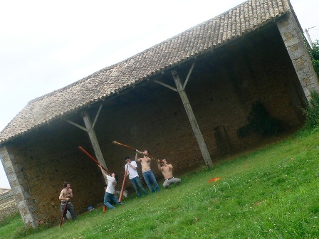 La grange ouverte, le coin repas