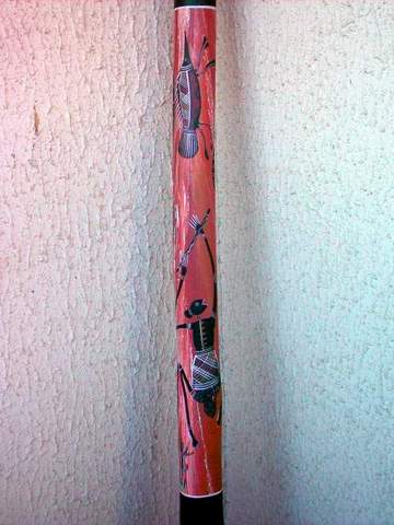 Zoom sur la déco de mon didge en euca.