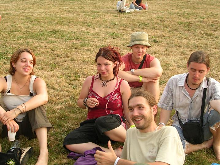 Amélie (à gauche), Daude, Zalem (avec le bob), Lich à droite et Candy en bas!